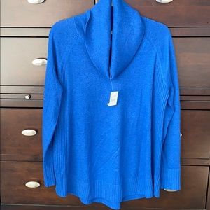 NWT blue cowl neck sweater